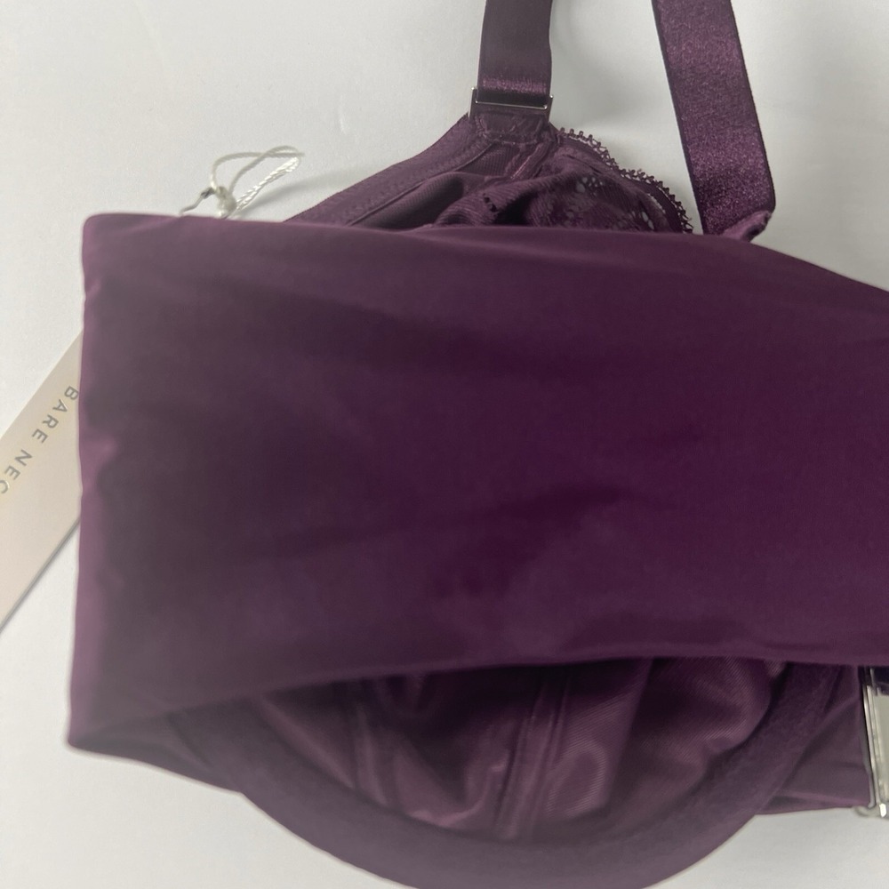 Bare Necessities Bra Women 44G Purple Lace Satin Underwire Lingerie NWT B44 - Picture 14 of 15